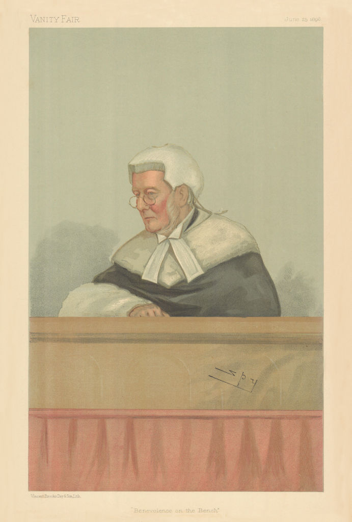 Associate Product VANITY FAIR SPY CARTOON Judge Alfred Wills 'Benevolence on the Bench'. Law 1896