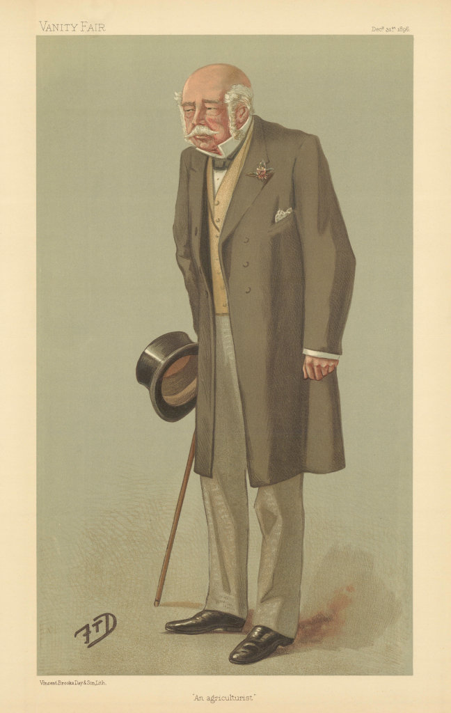 VANITY FAIR SPY CARTOON George Archibald Leach 'An agriculturist' Engineer 1896