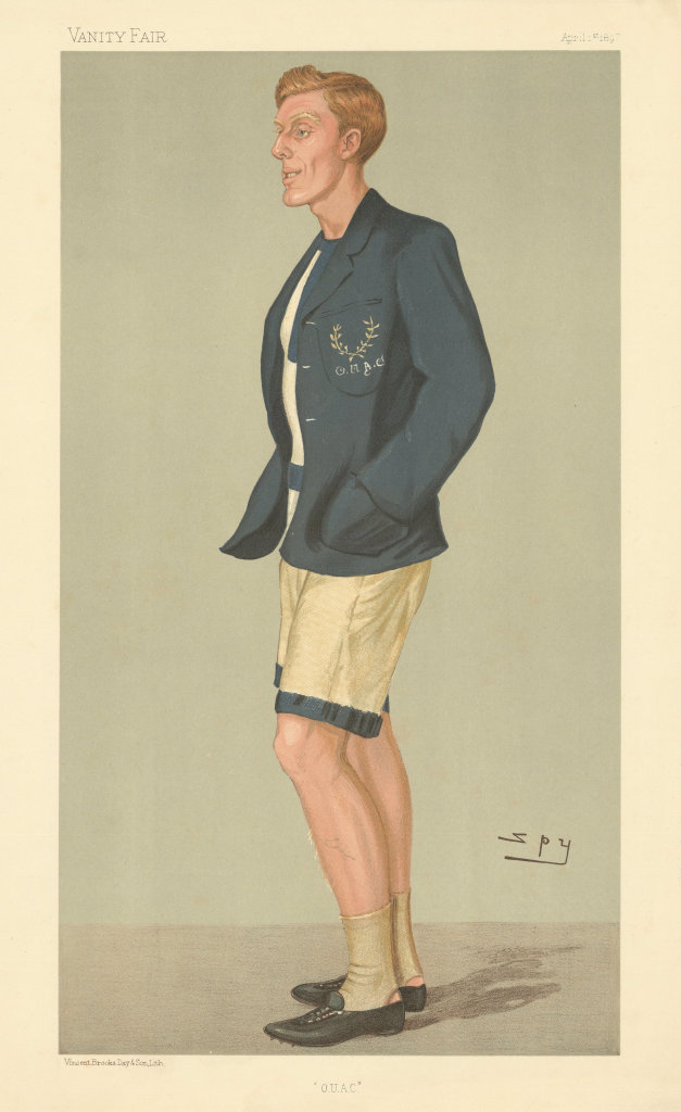 VANITY FAIR SPY CARTOON Gilbert Jordan 'OUAC' Oxford University Athletics 1897