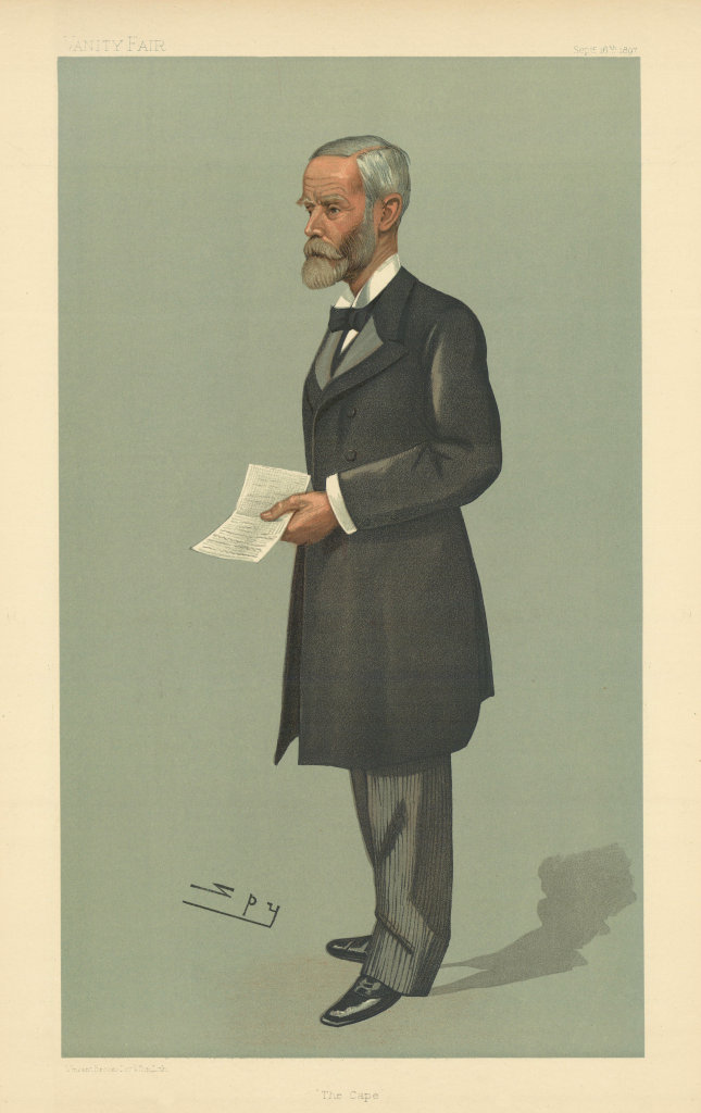 VANITY FAIR SPY CARTOON Sir John Gordon Sprigg 'The Cape' South Africa 1897