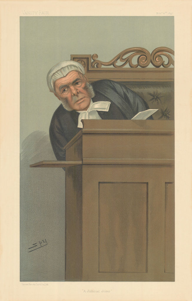 Associate Product VANITY FAIR SPY CARTOON Judge Francis Henry Bacon 'A Judicial Joker'. Law 1897