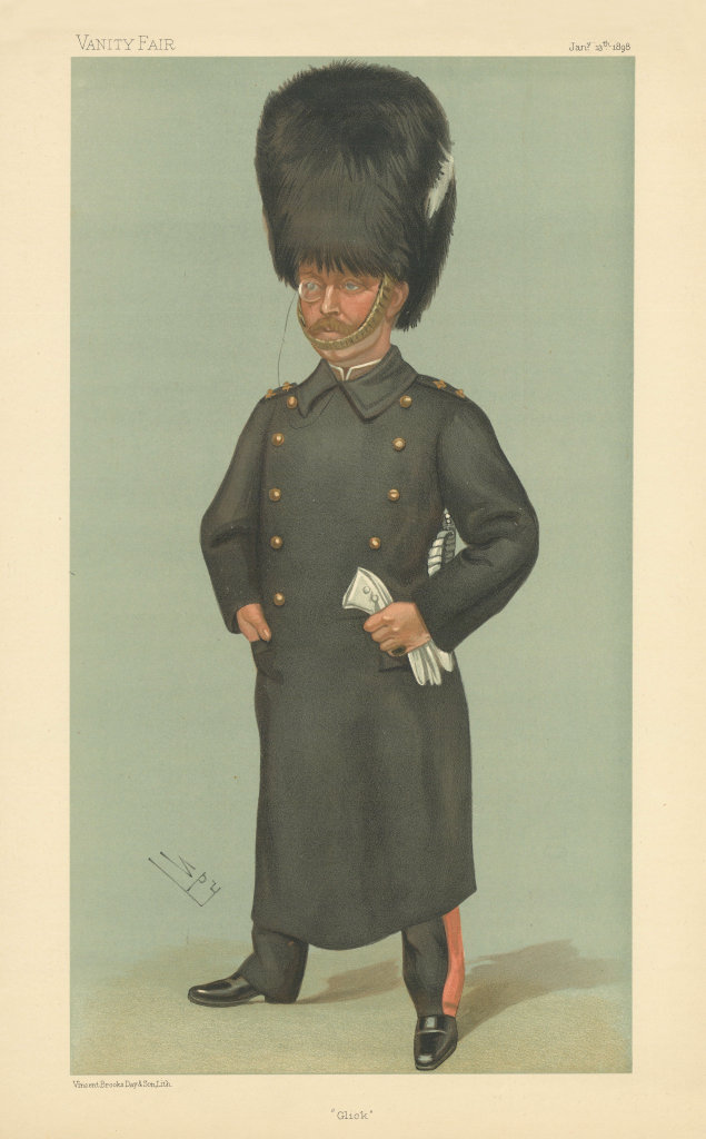 Associate Product VANITY FAIR SPY CARTOON Count Albert von Gleichen 'Glick' Military 1898 print