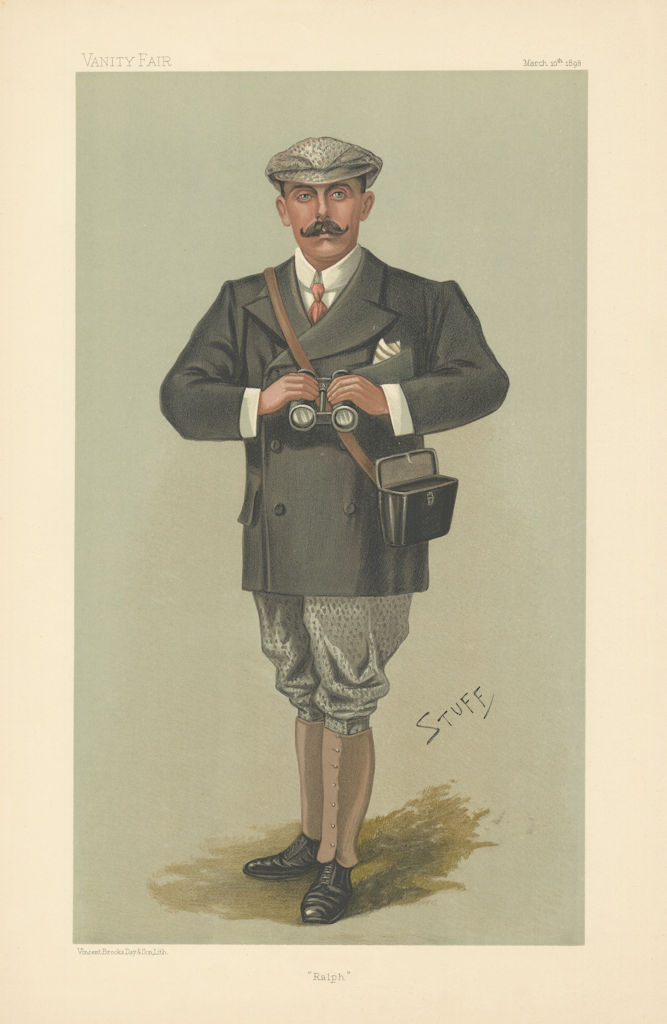 VANITY FAIR SPY CARTOON Ralph Sneyd. Racing. Turf Devotee. By STUFF 1898 print