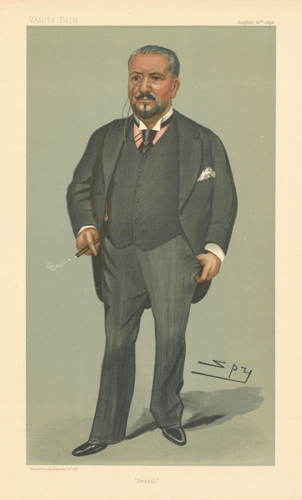 VANITY FAIR SPY CARTOON The Chevalier de Souza Correa 'Brazil'. Diplomat 1898
