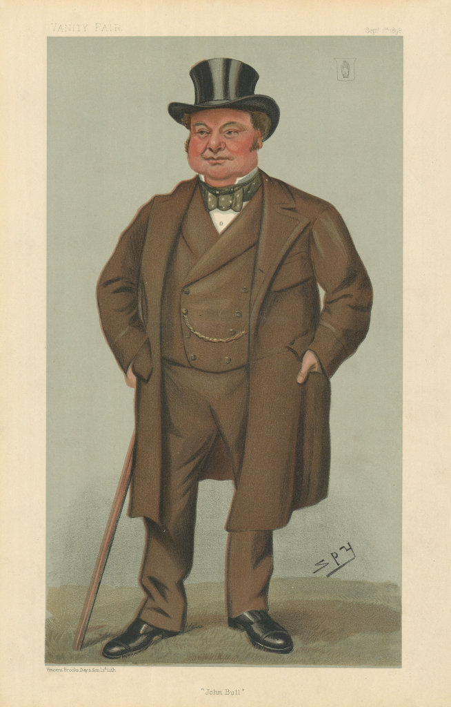 VANITY FAIR SPY CARTOON Sir Oswald Mosley 'John Bull'. Staffordshire 1898