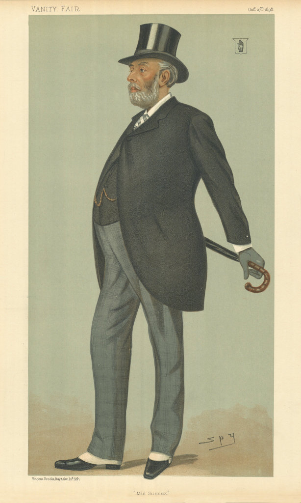 VANITY FAIR SPY CARTOON Sir Henry Aubrey-Fletcher 'Mid Sussex' MP 1898 print