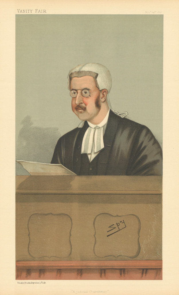 VANITY FAIR SPY CARTOON Sir Walter Phillimore 'A judicial Churchman'. Judge 1898