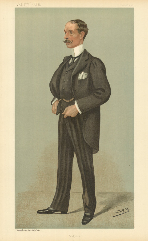 VANITY FAIR SPY CARTOON Mr. 'Walpole' Greenwell. Finance. Stockbroker 1898