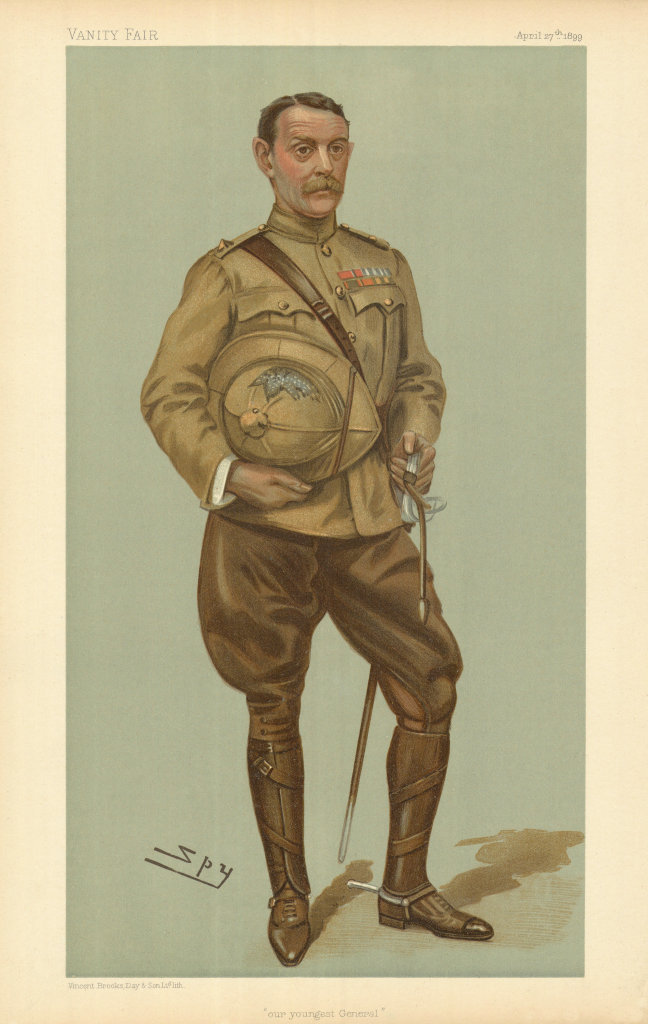 VANITY FAIR SPY CARTOON Maj-Gen Sir Archibald Hunter 'Our youngest General' 1899