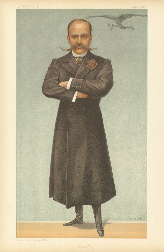 VANITY FAIR SPY CARTOON Prince Victor Napoleon. France. By GUTH 1899 old print