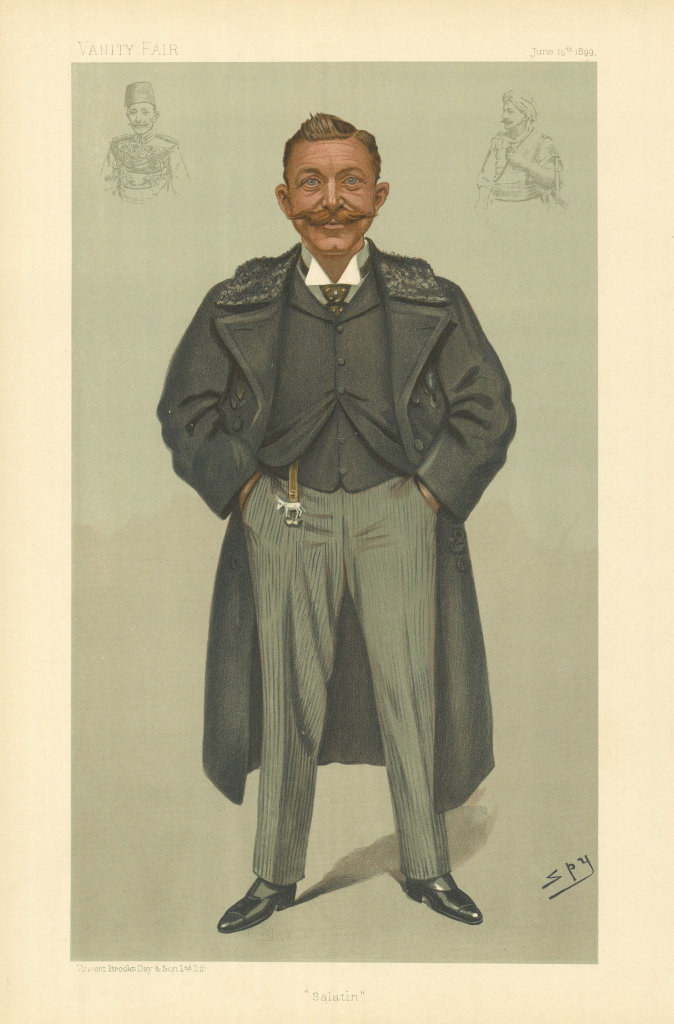 Associate Product VANITY FAIR SPY CARTOON Col Sir Rudolf Carl von Slatin 'Salatin'. Austria 1899