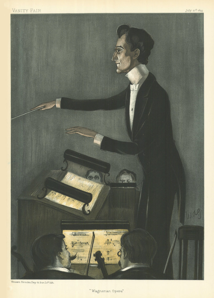 VANITY FAIR SPY CARTOON Dr Carl Muck 'Wagnerian Opera'. Music. By wag 1899