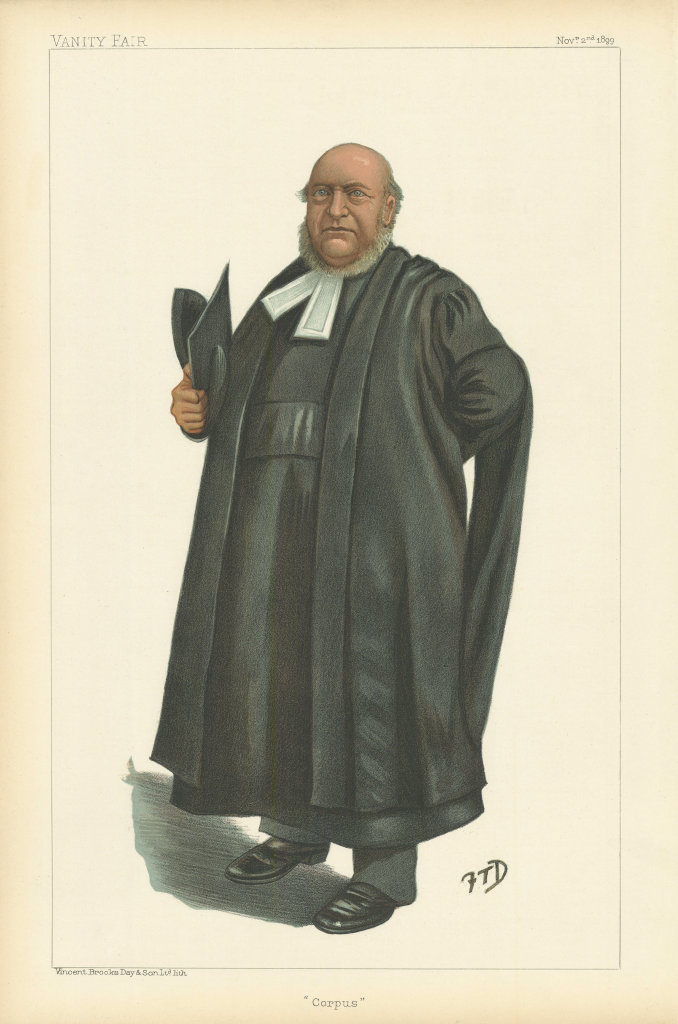 Associate Product VANITY FAIR SPY CARTOON Rev Thomas Fowler, Oxford Vice-Chancellor 'Corpus' 1899