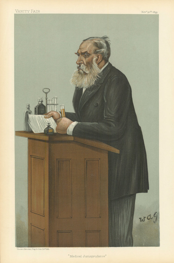 VANITY FAIR SPY CARTOON Dr Thomas Stevenson 'Medical Jurisprudence' Chemist 1899