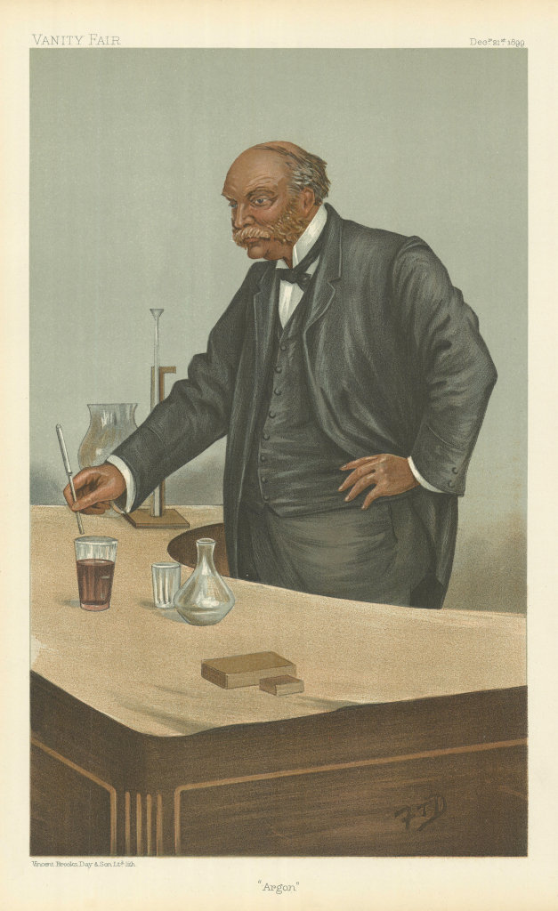 VANITY FAIR SPY CARTOON John William Strutt, Lord Rayleigh 'Argon'. Chemist 1899