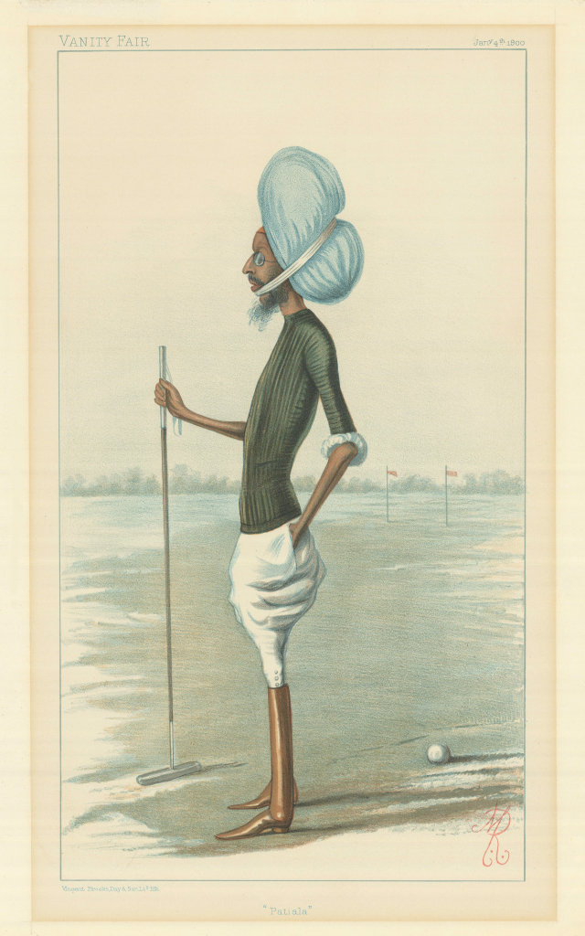 VANITY FAIR SPY CARTOON Rajinder Singh, Maharaja of 'Patiala'. India. By MR 1900