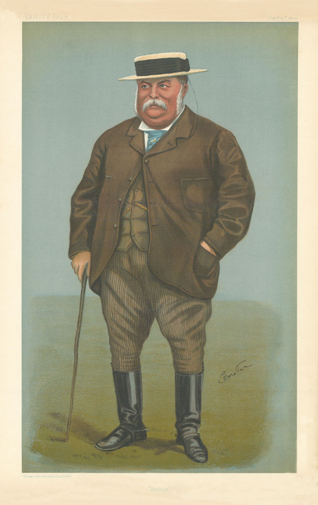 VANITY FAIR SPY CARTOON Arthur Yates. Wearing a boater. By Cloister 1900 print