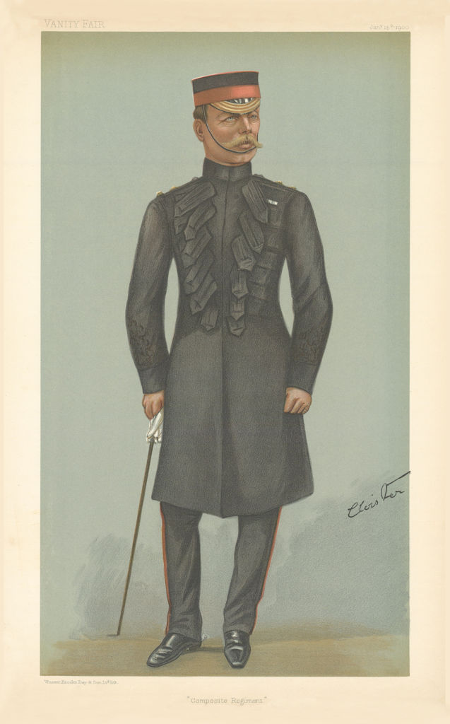 Associate Product VANITY FAIR SPY CARTOON Audley Dallas Neeld 'Composite Regiment' Military 1900