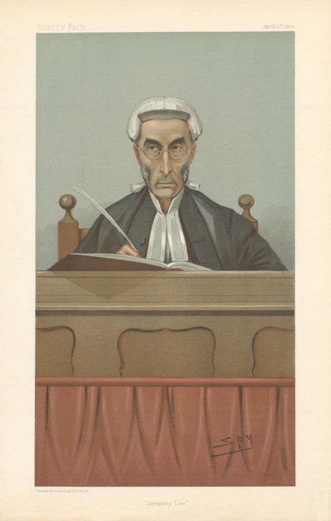 VANITY FAIR SPY CARTOON Henry Burton Buckley 'Company Law' Judge 1900 print