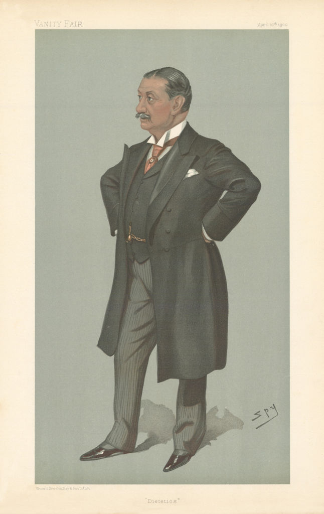 VANITY FAIR SPY CARTOON Dr Nathaniel Edward Yorke-Davies 'Dietetics' 1900