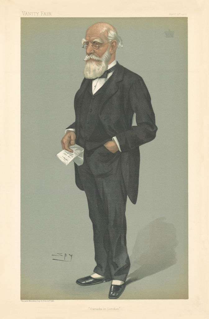 VANITY FAIR SPY CARTOON Donal Smith, Lord Strathcona 'Canada in London' 1900