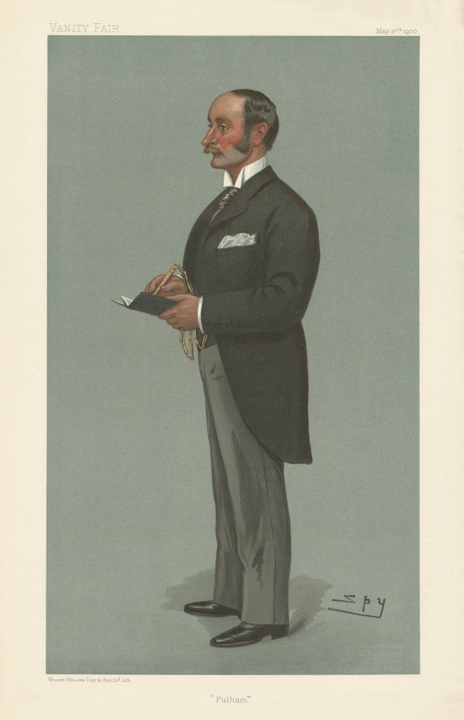 VANITY FAIR SPY CARTOON William Hayes Fisher, 1st Baron Downham 'Fulham' 1900