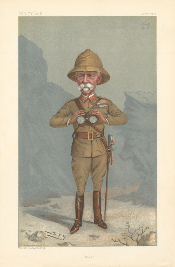 VANITY FAIR SPY CARTOON Field Marshal Frederick Sleigh Roberts 'Bobs' 1900