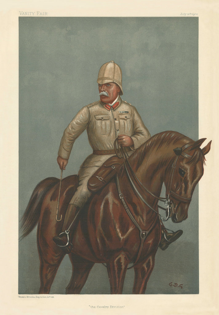 VANITY FAIR SPY CARTOON General John French 'The Cavalry Division' 1900 print