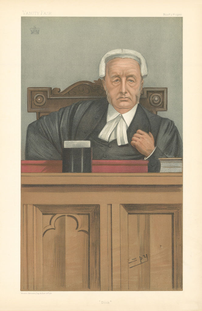 VANITY FAIR SPY CARTOON Richard Webster, Viscount Alverstone 'Dick' Judge 1900