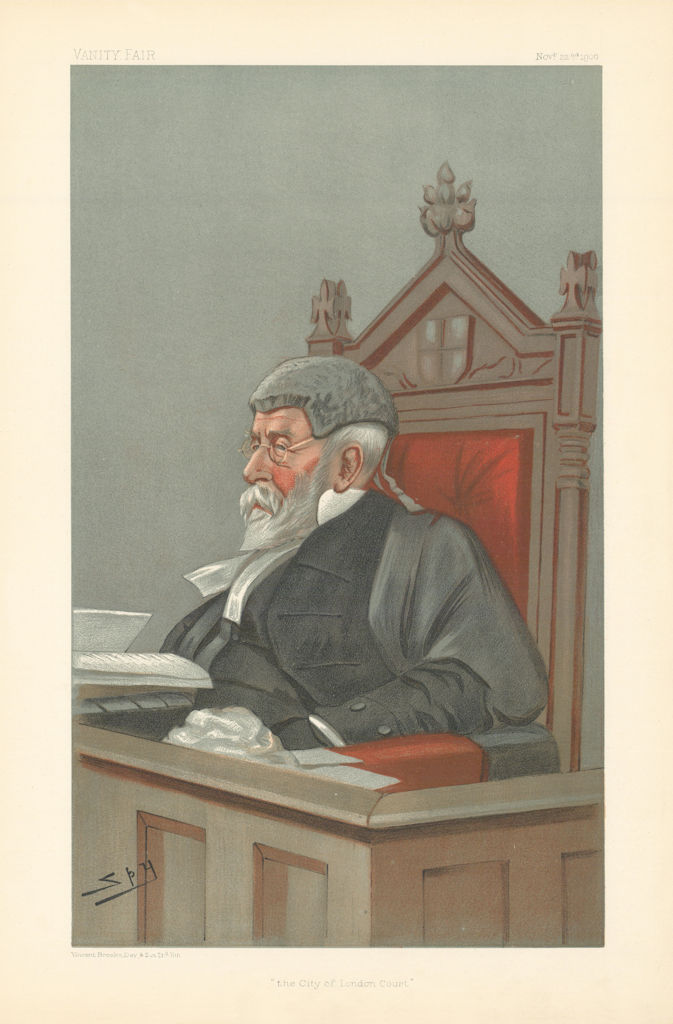 VANITY FAIR SPY CARTOON Commissioner Robert Kerr 'the City of London Court' 1900
