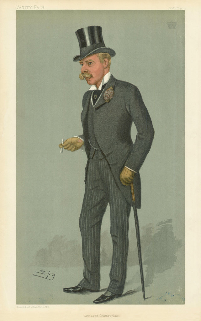 VANITY FAIR SPY CARTOON Villiers, Earl of Clarendon 'The Lord Chamberlain' 1901