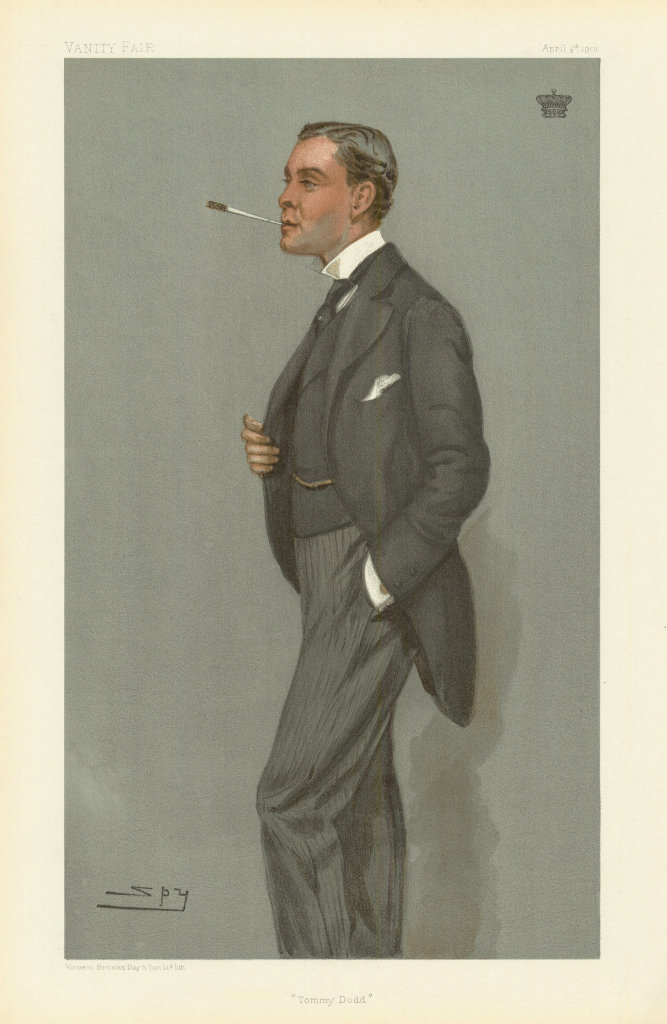VANITY FAIR SPY CARTOON Albert Yorke, 6th Earl of Hardwicke 'Tommy Dodd' 1901