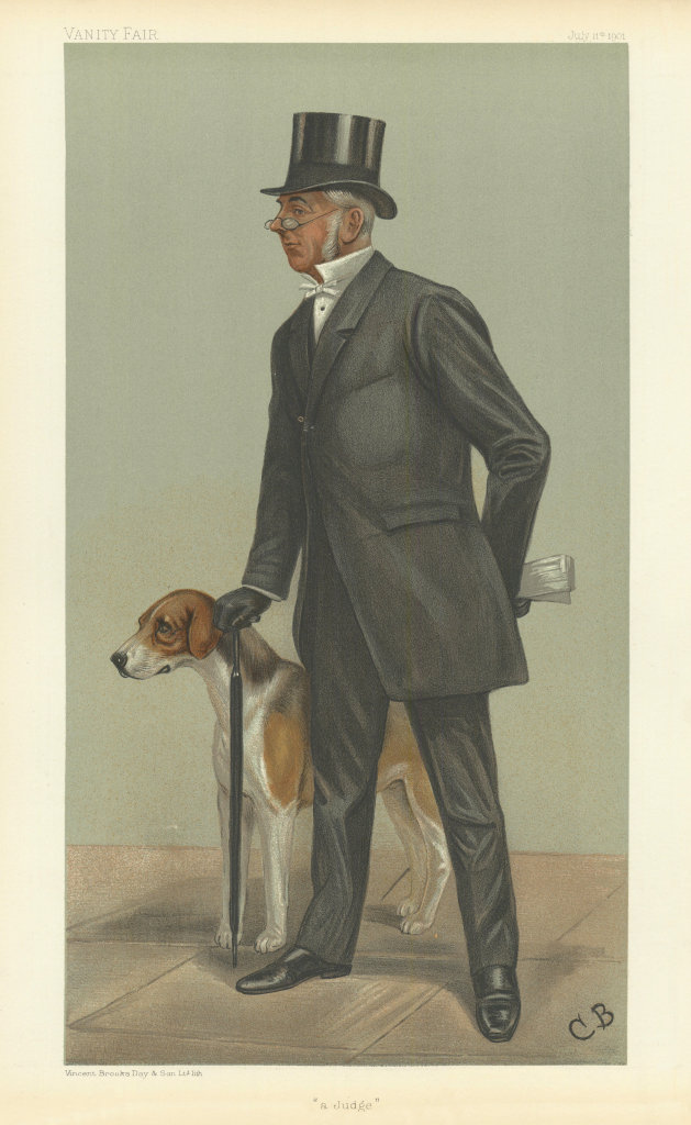 VANITY FAIR SPY CARTOON Rev Cecil Legard 'a Judge'. Clergy. Dog judge 1901