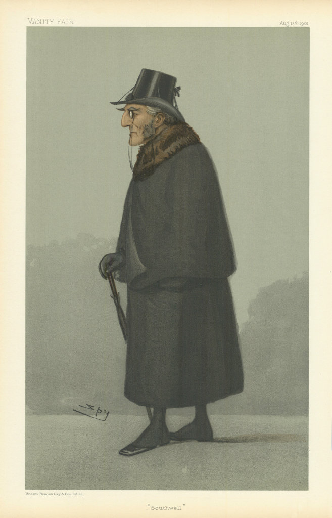 VANITY FAIR SPY CARTOON George Ridding, the Bishop of 'Southwell'. Clergy 1901