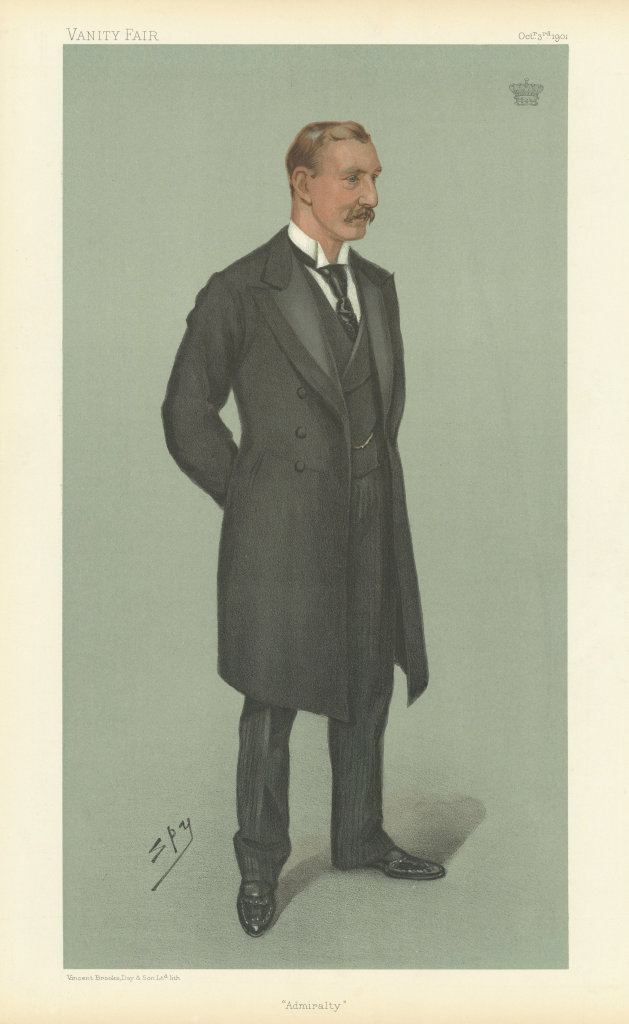 Associate Product VANITY FAIR SPY CARTOON William Palmer, 1st Lord of the 'Admiralty' 1901 print