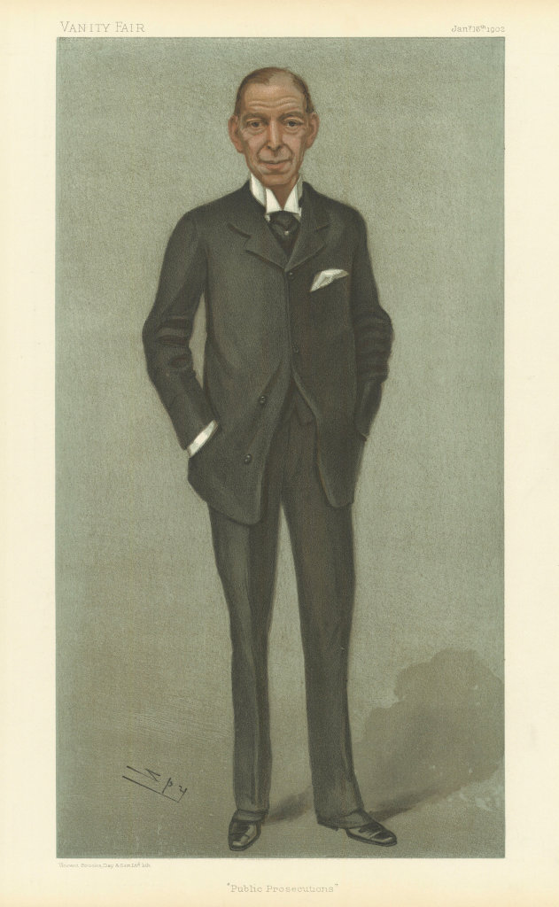 VANITY FAIR SPY CARTOON Hamilton Cuffe Earl of Desart 'Public Prosecutions' 1902