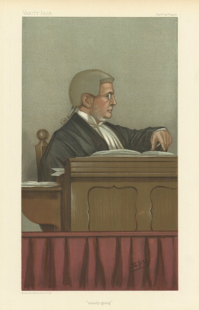 VANITY FAIR SPY CARTOON Sir Matthew Ingle Joyce 'steady-going'. Judge 1902