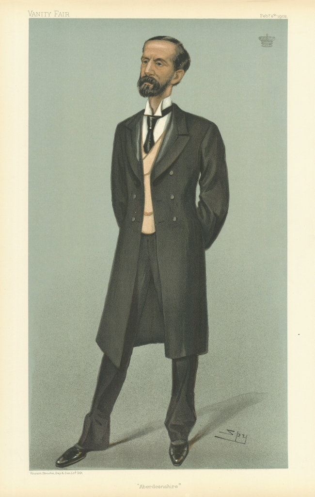 VANITY FAIR SPY CARTOON John Gordon, 7th Earl of Aberdeen 'Aberdeenshire' 1902