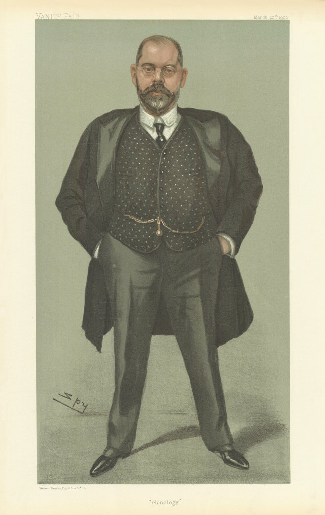 VANITY FAIR SPY CARTOON Dr Robert Spicer 'Rhinology'. Doctor 1902 old print