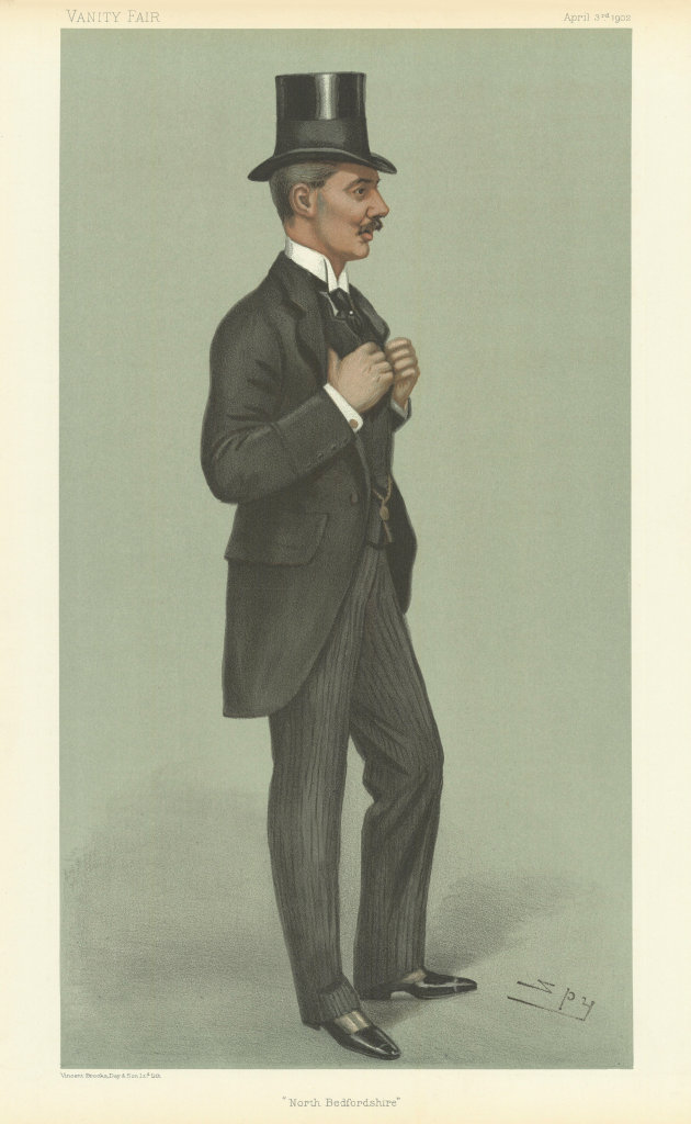 VANITY FAIR SPY CARTOON Lord Alwyne Frederick Compton 'North Bedfordshire' 1902