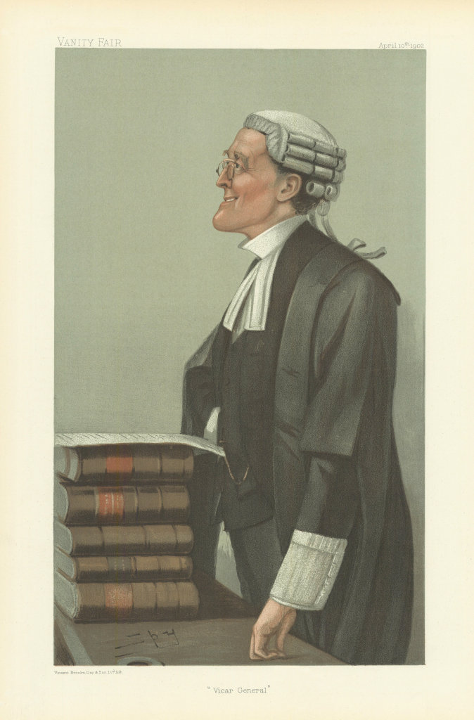 VANITY FAIR SPY CARTOON Charles Cripps, Baron Parmoor 'Vicar General'. Law 1902