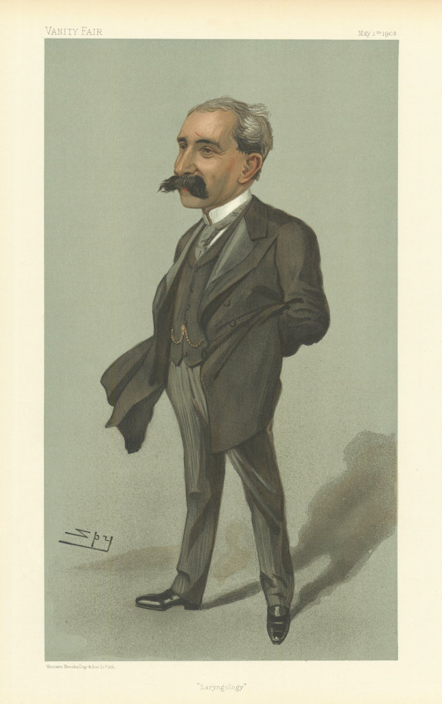 VANITY FAIR SPY CARTOON Sir Felix Semon FRCP 'Laryngology'. Doctor 1902 print