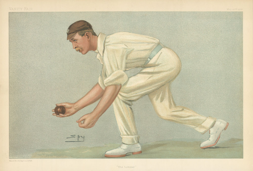 VANITY FAIR SPY CARTOON Digby Jephson 'The Lobster'. Surrey Cricket 1902 print