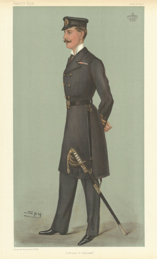 VANITY FAIR SPY CARTOON Carl 'a Prince of Denmark'. Haakon VII of Norway 1902