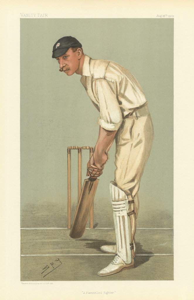 VANITY FAIR SPY CARTOON Stanley Jackson 'A Flannelled Fighter'. Cricket 1902