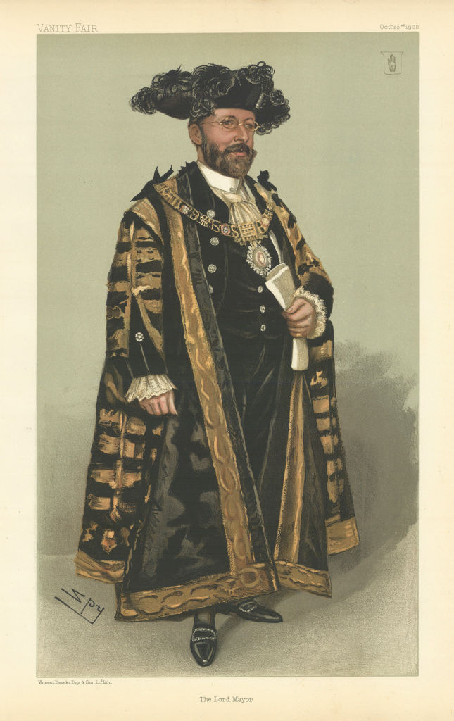 VANITY FAIR SPY CARTOON Sir Joseph Dimsdale 'The Lord Mayor' of London 1902