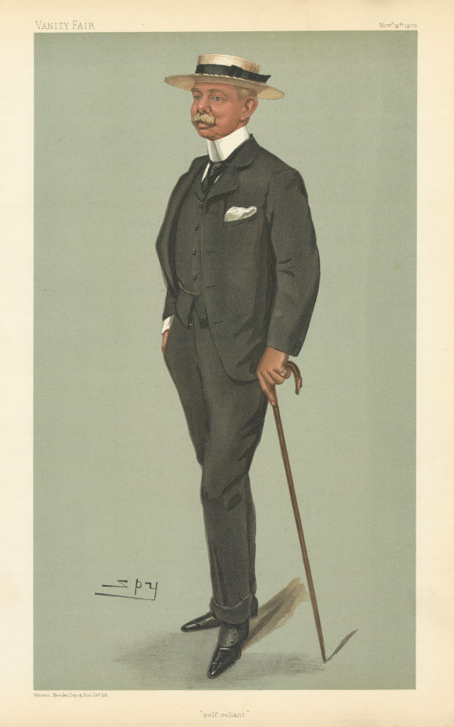 VANITY FAIR SPY CARTOON General Herbert Plumer 'Self reliant'. Military 1902