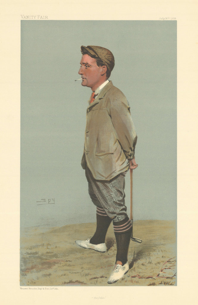 VANITY FAIR SPY CARTOON Harold Horsfall Hilton 'Hoylake'. Golfer 1903 print