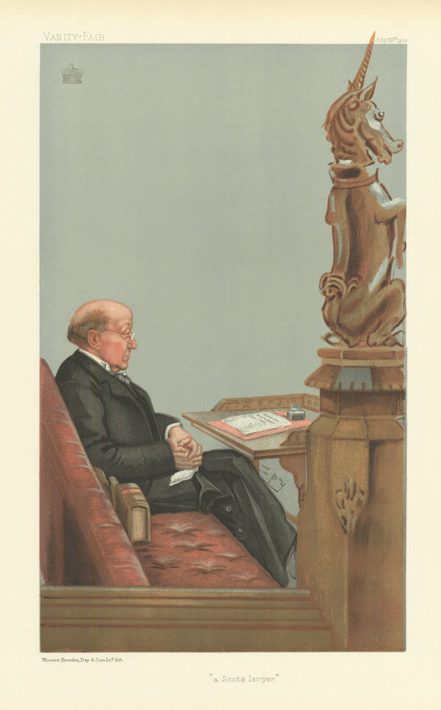 VANITY FAIR SPY CARTOON Baron Alexander Burns Shand 'a Scots lawyer'. Judge 1903