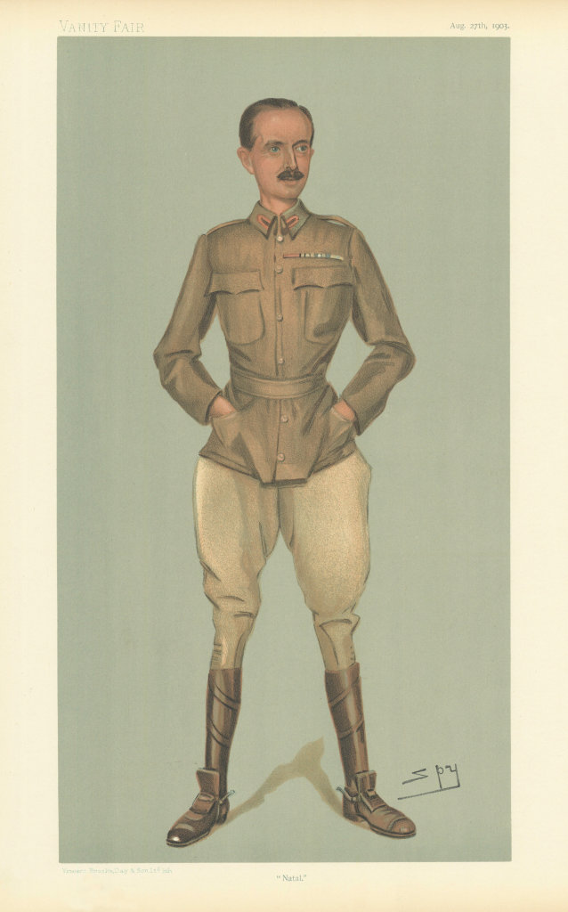 Associate Product VANITY FAIR SPY CARTOON Col Robert George Broadwood 'Natal'. Military China 1903